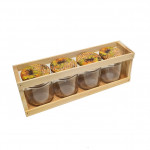 Coffret Bois 4 Pots 250 Gr To63 Ou Dwo66