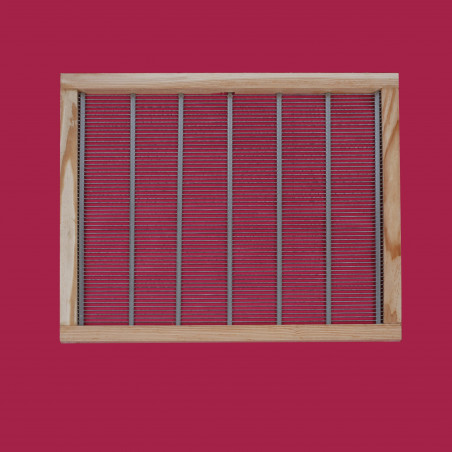 Grille à Reine Métallique 12C 50x50 Cadre Bois