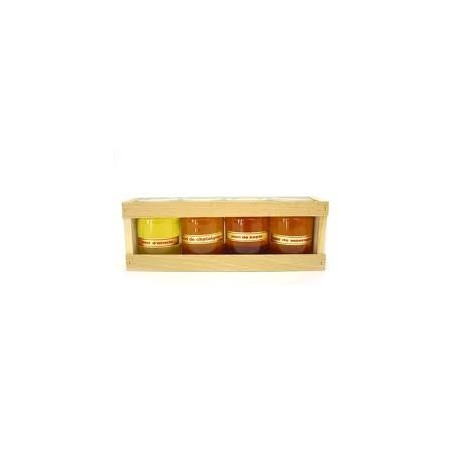 Coffret Bois 4 Pots 125 Gr Droit